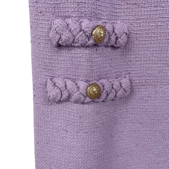 NWT Tuckernuck Crocus Petal Tweed Jackie Dress Lilac Purple Womens Large - Picture 4 of 8